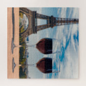 Twee glazen wijn met Eiffeltoren Legpuzzel (Horizontaal)