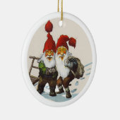 Twee Gnome Friends Keramisch Ornament (Rechts)