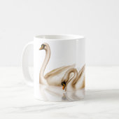 Twee Golden Bronz Swans Koffiemok (Voorkant links)