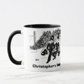 Twee grappige Cartoons. Naam toevoegen Keuze. Mok (Links)