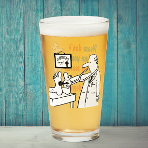 Twee grappige dokters- en medisch getinte cartoons glas
