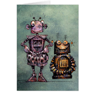 Twee grappige robots.