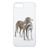 Twee Greyhound Friends Dog Art Case-Mate iPhone Case (Achterkant)