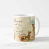 Twee Greyhounds/beroemde St. Thomas Meer Citaat Koffiemok (Voorkant rechts)