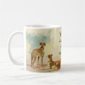 Twee Greyhounds/beroemde St. Thomas Meer Citaat Koffiemok (Links)