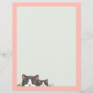 Twee grijze katjes Papierblad