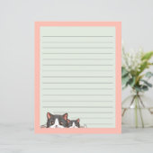 Twee grijze kittens op papier (Staand voorkant)