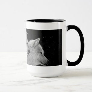 Twee grijze Wolven Coffee-Mok Mok