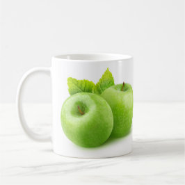 Twee groene appels koffiemok