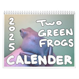 Twee groene kikkers 2025 Kalender