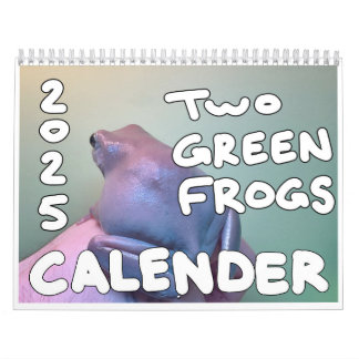 Twee groene kikkers 2025 Kalender