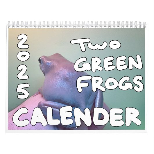 Twee groene kikkers 2025 Kalender (Hoes)