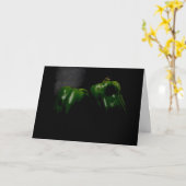 Twee groene paprika's gccna kaart (Gele Bloem)