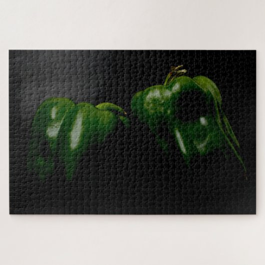 Twee Groene Peppers 20x30 1014pc jpcna Legpuzzel (Horizontaal)