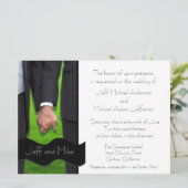 Twee Grooms - Aangepaste weddenschappen Kaart (Staand voorkant)