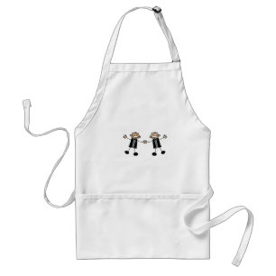 Twee Grooms Dancing Happy Standaard Schort