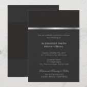 Twee Grooms-Gay grijze lijnen Bruiloft ı Uitnodigi Kaart (Voorkant / Achterkant)