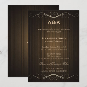 Twee Grooms-Gay Land Bruiloft ı Uitnodiging