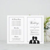 Twee Grooms Silhouettes Bow Stropdas Gay Wedding P (Staand voorkant)