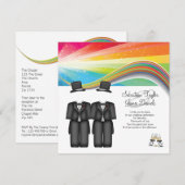 Twee Grooms Weddenschap Kaart (Voorkant / Achterkant)