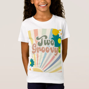 TWEE GROOVY, 2DE BIRTHDAY, SUNSHINE, RAINBOW T-SHIRT
