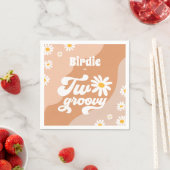 Twee Groovy 2de verjaardag Boho Retro Daisy Servet (Insitu)