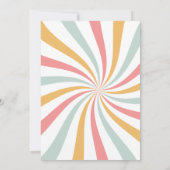 Twee Groovy 2e verjaardag Roze uitnodiging (Achterkant)