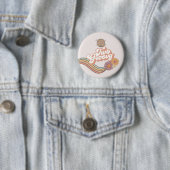 Twee Groovy 2e verjaardagsfeestje Ronde Button 5,7 Cm (In situ)