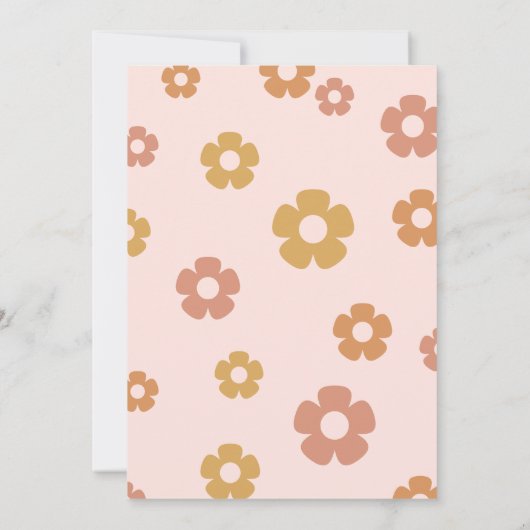Twee Groovy Boho Daisy 2e verjaardag Uitnodiging (Achterkant)