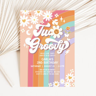 TWEE Groovy Hippie 70's Retro 2de Verjaardag Kaart
