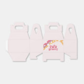 Twee Groovy Hippie Daisy boho Rainbow Favor Box Bedankdoosjes (Uitgevouwen)