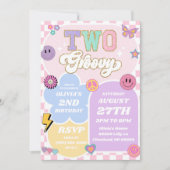 Twee Groovy Preppy Varsity Patch 2e verjaardagsfee Kaart (Voorkant)