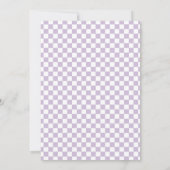 Twee Groovy Retro Check Lila Daisy Kaart (Achterkant)