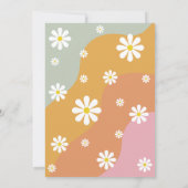 Twee Groovy Retro Daisy 2e verjaardag Uitnodiging (Achterkant)