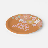 Twee Groovy Retro Floral 2e verjaardagspapier Bord (Gekanteld)