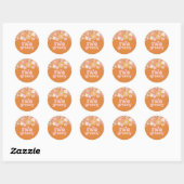 Twee Groovy Retro Floral, tweede verjaardag Ronde Sticker (Vel)