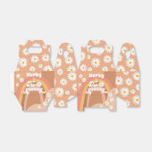 Twee Groovy Retro Hippie Daisy Girl Birthday Bedankdoosjes (Uitgevouwen)
