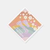 Twee Groovy Retro Rainbow Servet (Hoek)