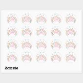 Twee Groovy Retro Summer Rainbow Ronde Sticker (Vel)