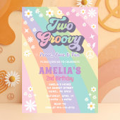 Twee groovy verjaardag uitnodiging