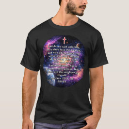 Twee Grote Geboden Bijbelvers Ruimte T-Shirt