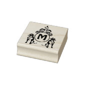 Twee Guard Dog Monogram Rubberstempel (Stempel)