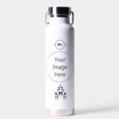 Twee Guard Dog Monogram Waterfles (Voorkant)