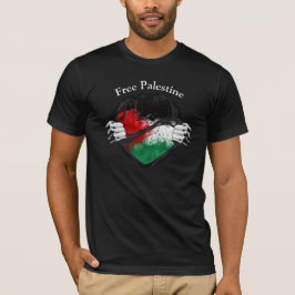 Twee handen vrij Palestina stomized T-Shir T-shirt