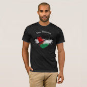 Twee handen vrij Palestina stomized T-Shir T-shirt (Voorkant volledig)