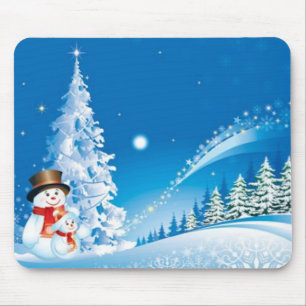 Twee Happy Snowmen Muismat