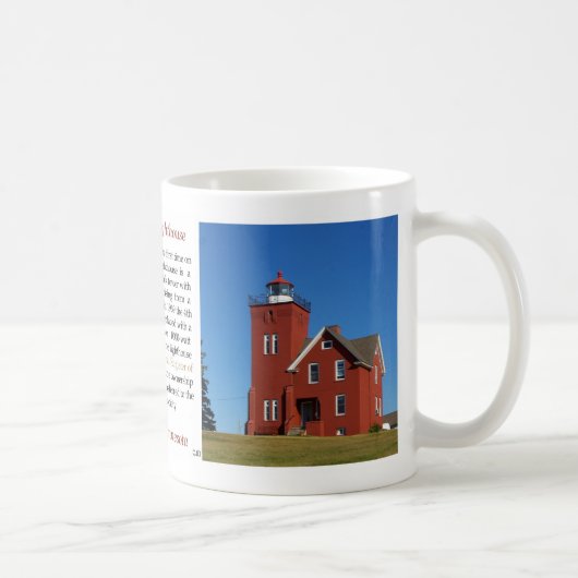 Twee Harbors Lighthouse history mok (Rechts)