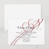 Twee hart als één repetitief diner kaart (Voorkant / Achterkant)