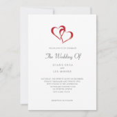 Twee hart bruiloft uitnodiging (Voorkant)