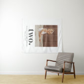 Twee Hart Vierkant Foto 2de Verjaardag Wandkleed (In Situ (horizontaal))